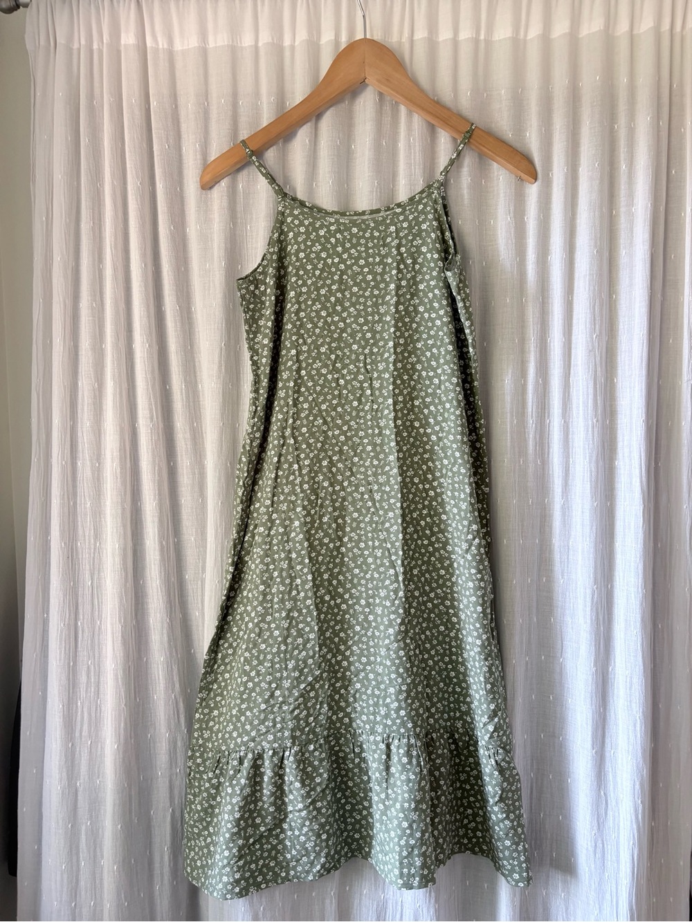 Old Navy Olive Green Floral Slip Dress - Picture 2 of 3